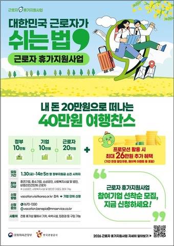 노동자 휴가지원 사업 포스터(한국관광공사 제공)