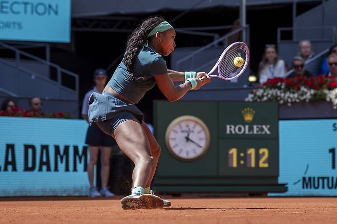 고프가 크르스테아를 상대로 힘겹게 역전승을 거두고 마드리드오픈 16강에 올랐다. 게티이미지