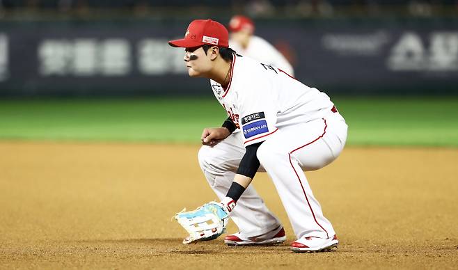 올 시즌 주전 1루수로 입지를 굳혀가던 고명준. 워낙 좋은 타격감을 유지했기 때문에 이번 부상이 더욱 아쉬울 수밖에 없다. SSG 제공