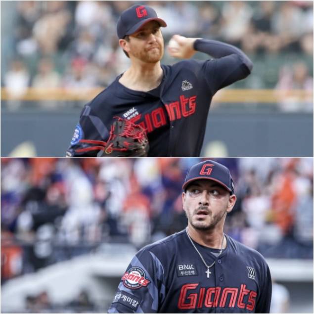 27일 시카고 컵스 소속으로 정반대의 소식을 들은 반즈(위)와 벨라스케즈. IS 포토, 롯데 제공