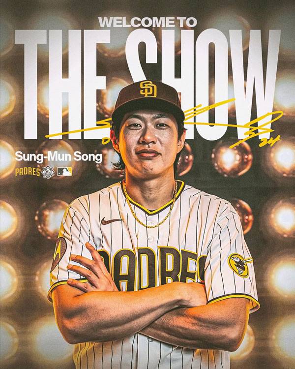 송성문이 빅리그 데뷔전을 치렀다. 사진= 파드리스 공식 X