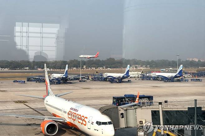 뉴델리 인디라간디국제공항 [AP 연합뉴스 자료사진. 재판매 및 DB 금지]