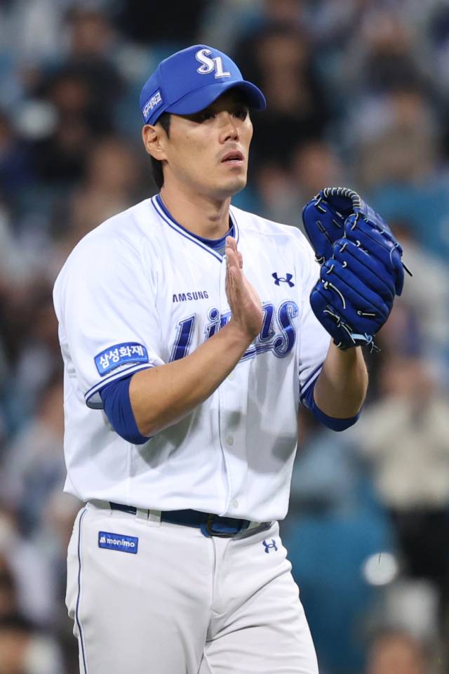 삼성 라이온즈의 김재윤. 삼성 제공