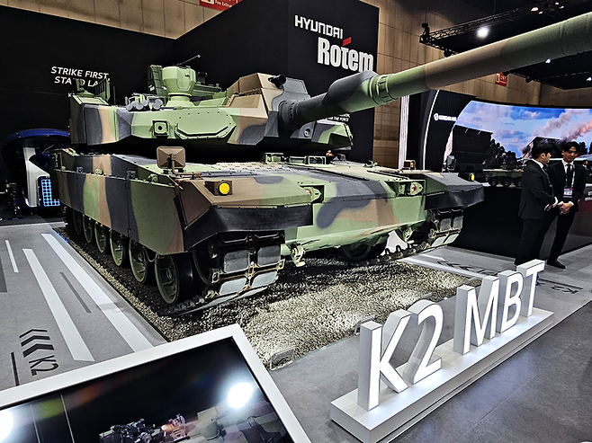 ▲현대로템이 제작한 폴란드향 K-2 전차. 사진=박규빈 기자