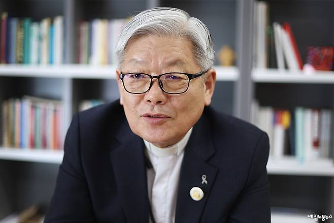 ▲ 지난 24일 서울 종로구 한국기독교회관에서 남재영 목사를 만났다. <정기훈 기자>