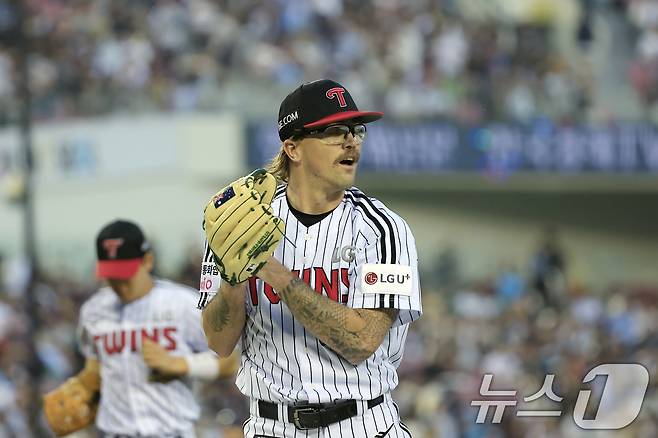 LG 트윈스 아시아쿼터 투수 라클란 웰스. 2026.4.15 ⓒ 뉴스1 박정호 기자