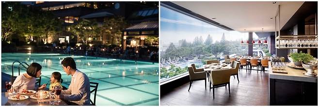 (쫘)그랜드 하얏트 서울 풀사이드 바비큐 (우)스테이크 하우스