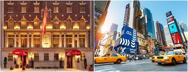 (좌)뉴욕_더 쳇월, 인 디 언바운드 컬렉션 바이 하얏트 호텔 (우)뉴욕 타임스퀘어