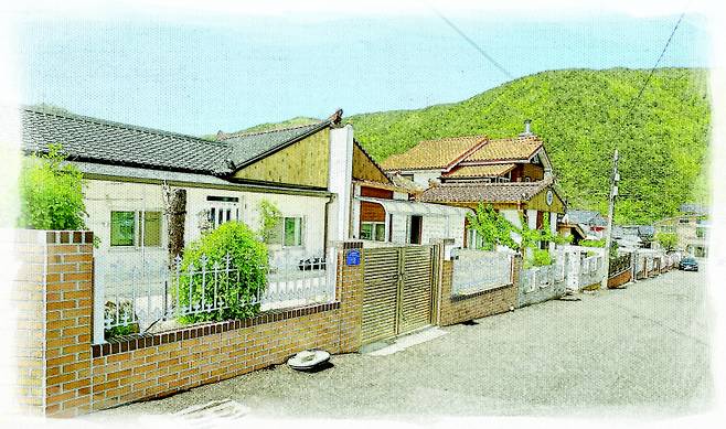 담장이 낮아진 화채마을