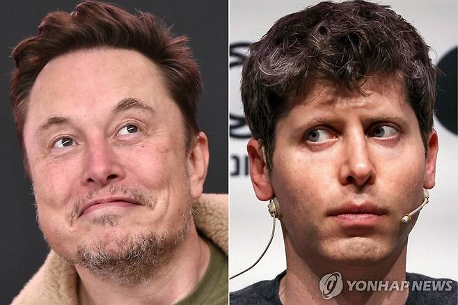 일론 머스크 테슬라 CEO와 샘 올트먼 오픈AI CEO. [연합뉴스]