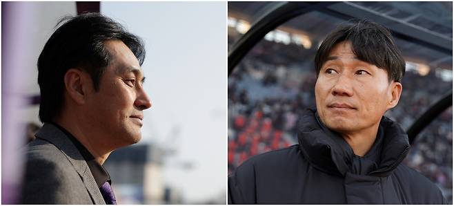 프로축구 K리그1 FC안양의 유병훈(사진 왼쪽) 감독과 이영민 부천FC 감독.