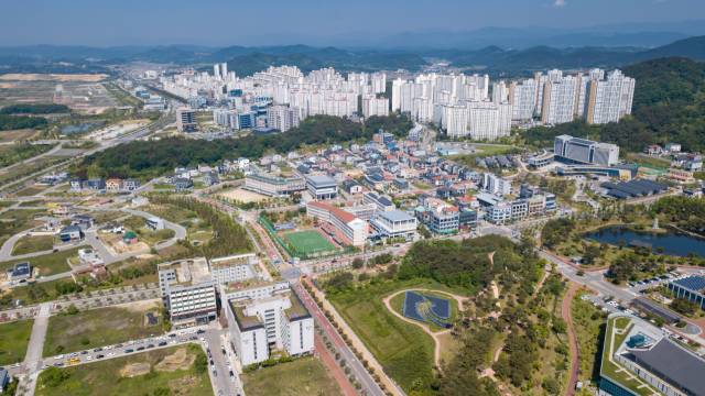 이전 10년을 맞은 경북도청 신도시 전경. 경북도 제공