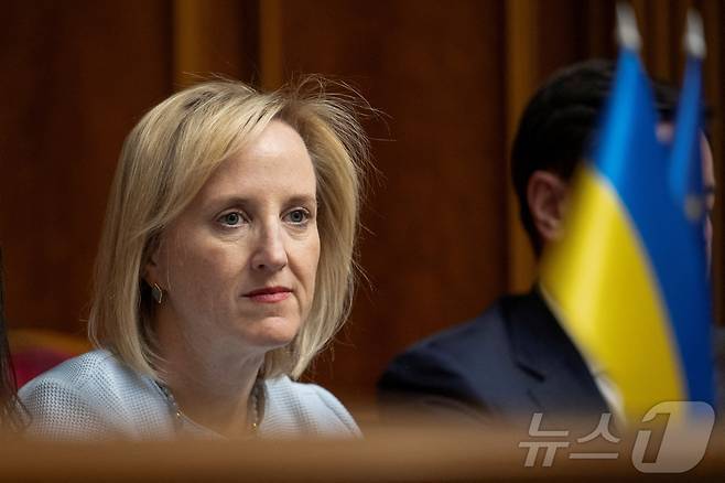 줄리 데이비스 우크라이나 주재 미국 대사대리. 2025.05.08 ⓒ 로이터=뉴스1