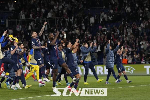파리 생제르맹(PSG) 선수단. /사진=뉴시스(AP)