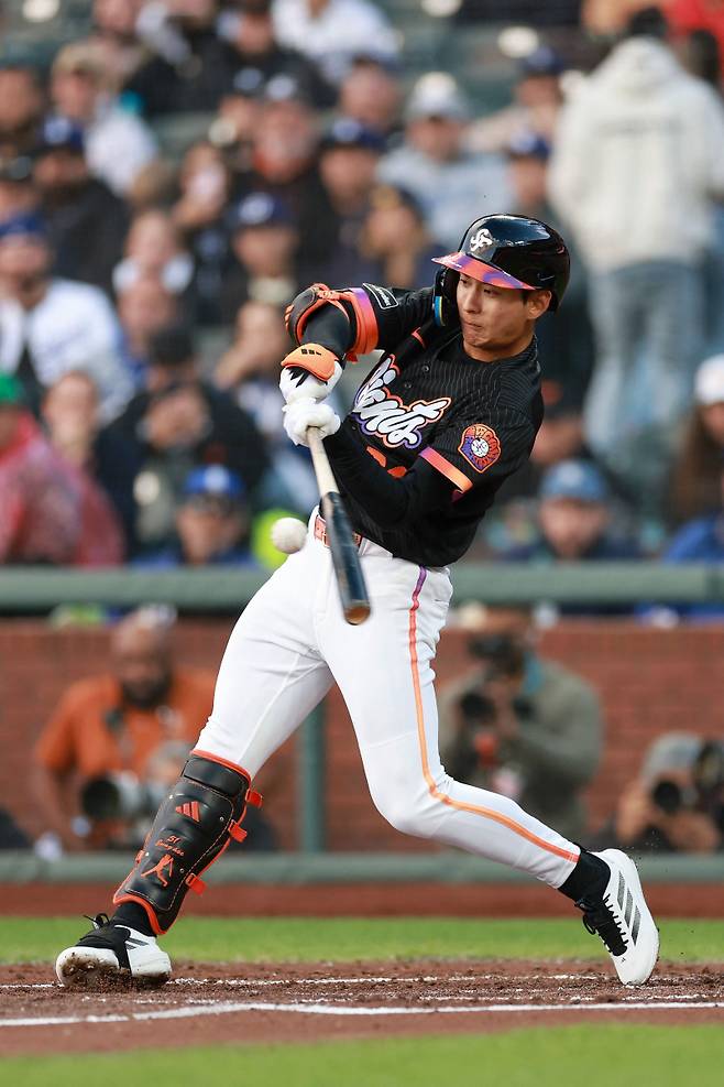 <yonhap photo-3312=""> 샌프란시스코 이정후. (Photo by EZRA SHAW / GETTY IMAGES NORTH AMERICA / Getty Images via AFP)/2026-04-22 12:05:36/ <저작권자 ⓒ 1980~2026 ㈜연합뉴스. 무단 전재 재배포 금지, AI 학습 및 활용 금지></yonhap>