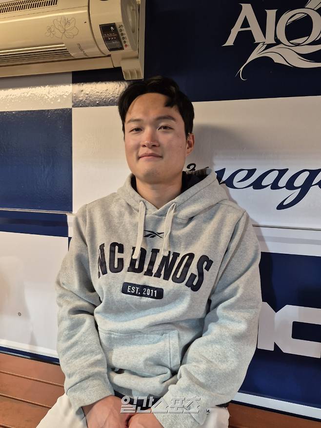 28일 창원 KIA전을 마친 뒤 취재진과 인터뷰하는 포수 안중열. 창원=배중현 기자