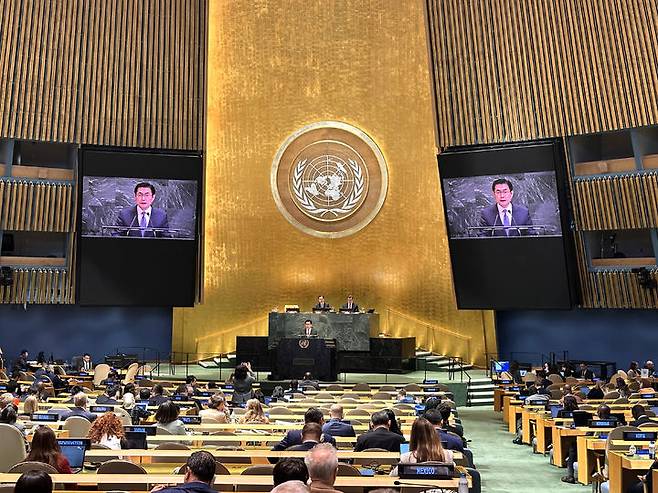 [서울=뉴시스]정부 북핵 수석대표인 정연두 외교전략정보본부장은 27일(현지시간) 제11차 핵비확산조약(NPT) 평가회의에 참석했다.  *재판매 및 DB 금지