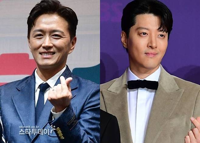 진태현(왼), 이동건. 사진|스타투데이DB
