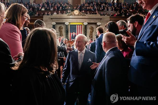 미 의회의 찰스 3세 [AFP 연합뉴스. 재판매 및 DB 금지]