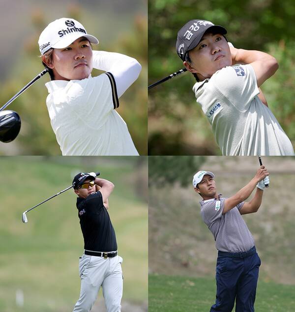 2026년 한국프로골프(KPGA) 투어 특급 대회인 대한골프협회(KGA)와 아시안투어 공동 주관하는 제45회 GS칼텍스 매경오픈에 출전하는 김성현, 옥태훈, 김홍택, 문도엽 프로. 사진제공=KPGA (사진을 무단으로 사용하지 마십시오.)