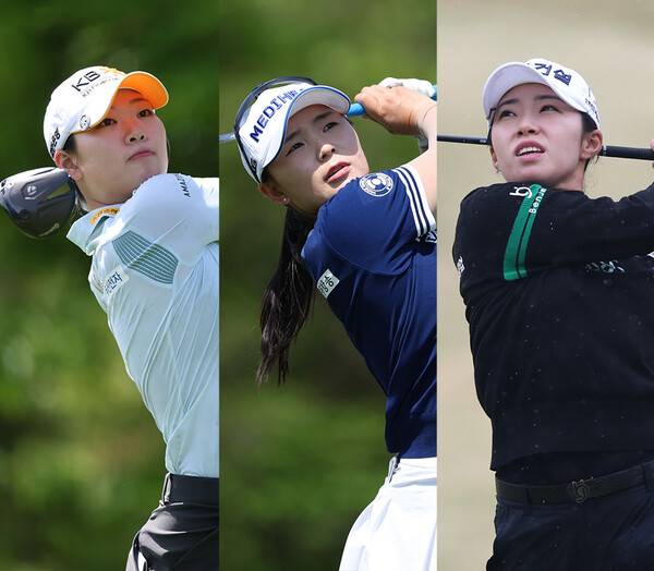 2026년 한국여자프로골프(KLPGA) 투어 신설 대회인 제1회 DB 위민스 챔피언십에 출전하는 방신실, 이다연, 김수지 프로. 사진제공=KLPGA (사진을 무단으로 사용하지 마십시오.)