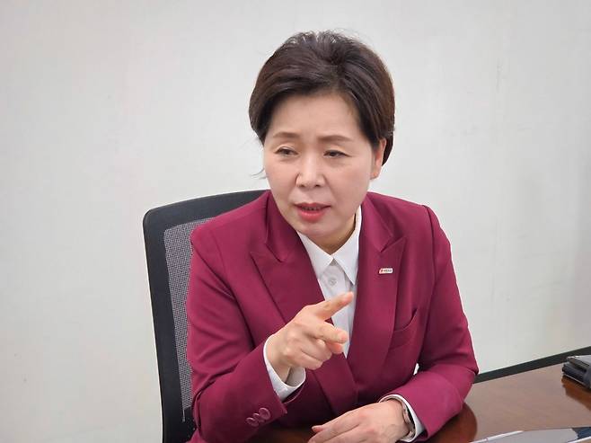 당내 경선을 진행 중인 양향자 국민의힘 경기지사 후보. /사진=박상곤 기자