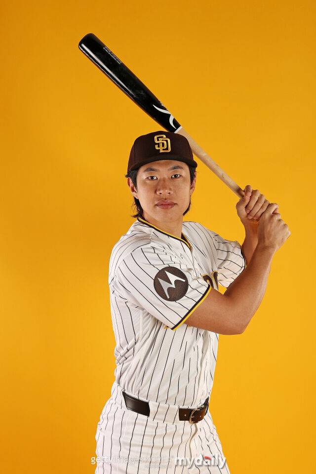 센디에이고 파드레스 송성문이 구단 프로필 사진을 촬영하고 있다./게티이미지코리아