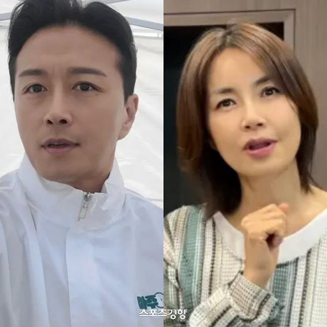 배우 진태현과 신애라.