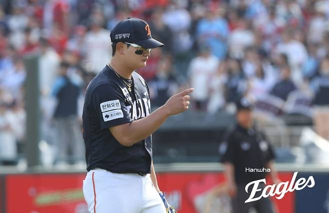 ▲ 올 시즌 최악의 제구 난조 속에 결국 2군으로 내려간 김서현 ⓒ한화이글스