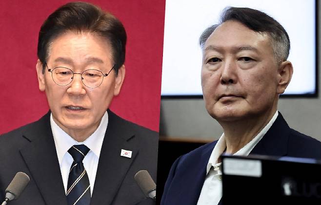 왼쪽부터 이재명 대통령, 윤석열 전 대통령.(사진 = 이데일리DB)
