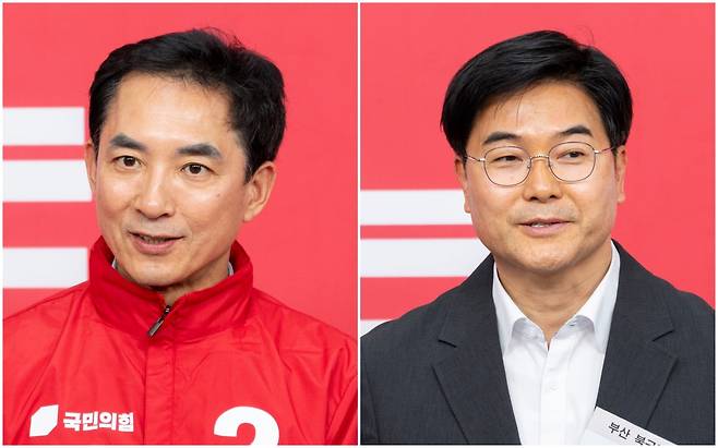국민의힘 부산 북구 갑 보궐선거 후보 경선이 결정된 박민식(왼쪽) 전 국가보훈부 장관과 이영풍 전 KBS기자./연합뉴스