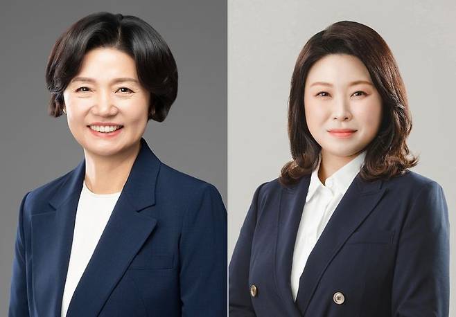 [청주=뉴시스] 더불어민주당 충북도의원 청주15 선거구 조민자(왼쪽) 예비후보와 박진희 예비후보. (사진=중앙선거관리위원회 제공) *재판매 및 DB 금지