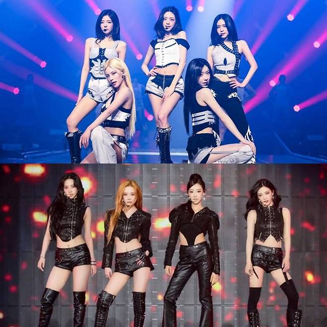 ▲ 있지(위), 에스파. 제공| JYP엔터테인먼트, SM엔터테인먼트