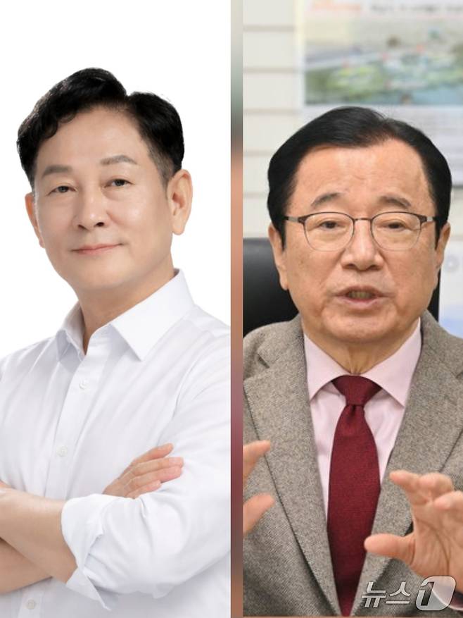 강병덕 더불어민주당 경기 하남시장 후보와 이현재 국민의힘 하남시장 후보./뉴스1