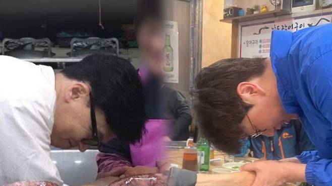한동훈 전 국민의힘 대표(왼쪽)와 하정우 전 청와대 AI미래기획수석이 각각 지역 현장에서 시민들과 만나 인사를 나누고 있다. (각 후보 페이스북)