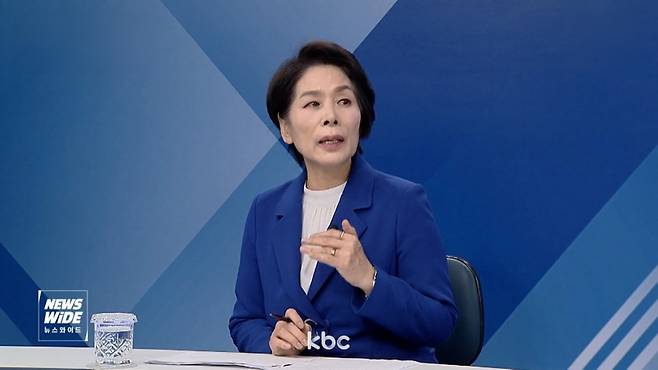 ▲ 지난달 29일 KBC '여의도초대석'에 출연한 최민희 의원&nbsp;