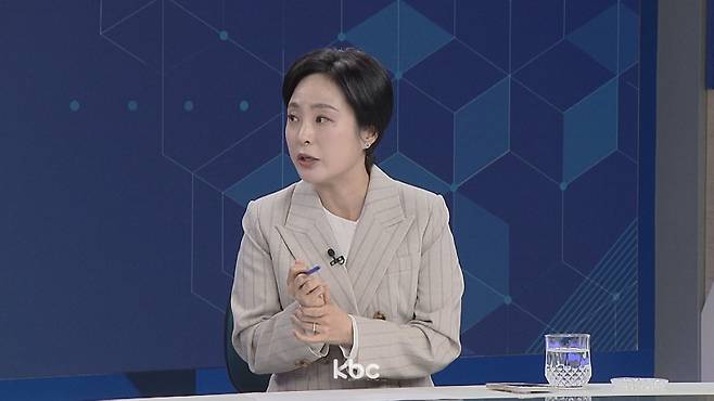 ▲ 1일 KBC '여의도 진검승부'에 출연한 손수조 국민의힘 미디어대변인