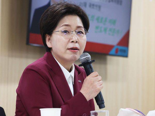 지난달 29일 경기도 수원시 경기도의회에서 열린 국민의힘 경기도지사 출마예정자 좌담회에서 양향자 최고위원이 발언하고 있다. 연합뉴스