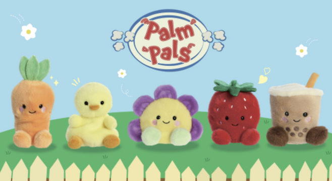 ‘오로라월드(오로라)’의 팜팔스(Parm Pals)는 손바닥 만한 크기의 봉제인형 브랜드로, 지난해 말 기준 미국 법인 내 매출 비중은 약 30%다. (오로라 제공)