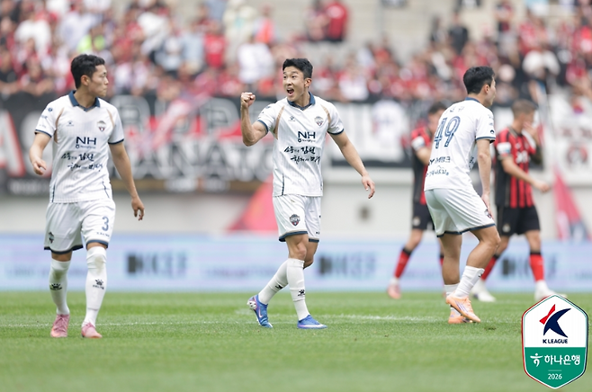 2일, FC 서울전 고재현(김천 상무)의 득점. 한국프로축구연맹