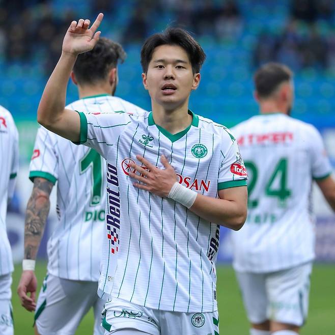 튀르키예 프로축구 데뷔골을 터트린 조진호. [코니아스포르 구단 홈페이지 캡처. 재판매 및 DB 금지]