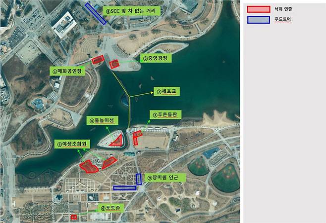 2026년 낙화축제 관람 핫플레이스. (사진=세종시 제공)