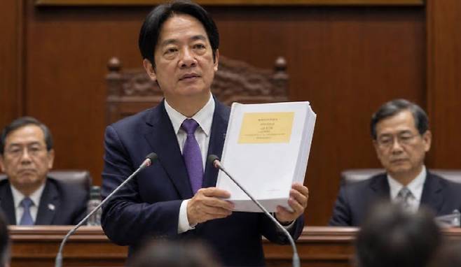 고주춘 의원이 비트코인 준비자산 보고서를 들고 발언하고 있다.