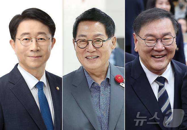 시계방향 왼쪽부터 조정식 박지원 김태년 의원. 세 의원은 국회의장직 출마를 사실상 공식화했다.