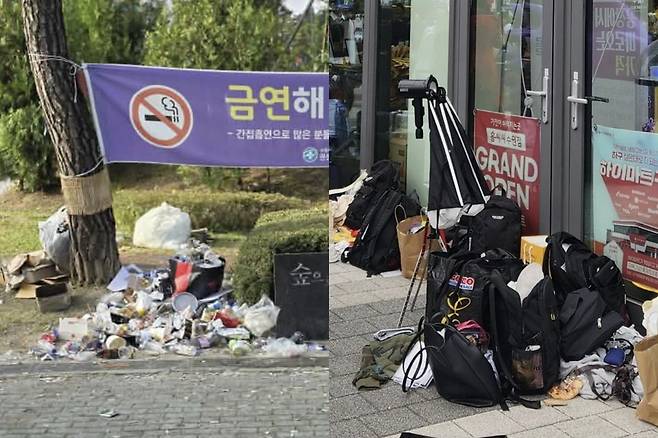 '코믹월드332'가 열린 수원 메쎄 인근 모습  /사진=X 캡쳐