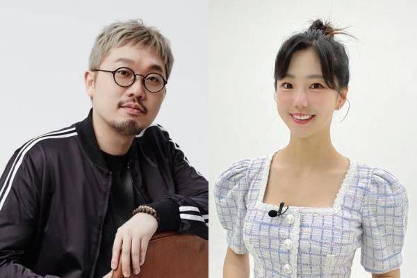 [서울=뉴시스] 피독 프로듀서(왼쪽), 김가영 기상캐스터. (사진=빅히트 뮤직 제공, 김가영 인스타그램 캡처) 2024.02.13. photo@newsis.com *재판매 및 DB 금지
