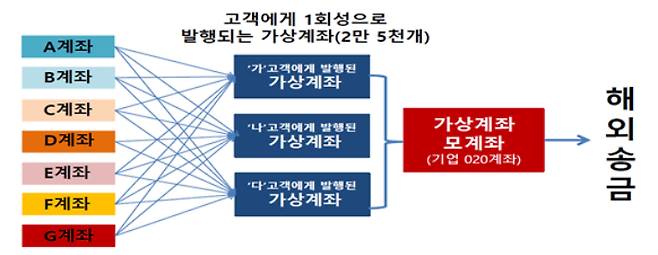 불법 자금세탁·외화반출 통로인 소액해외송금업체 적발 사례. 제정경제부 제공