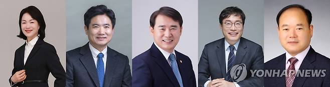 왼쪽부터 강숙영·김대중·이정선·장관호·최대욱 예비후보 [각 예비후보 제공]