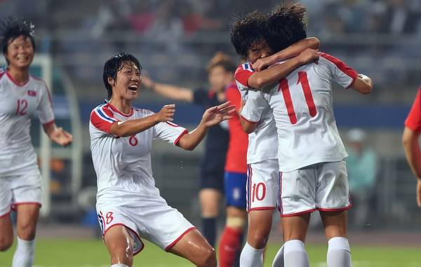 지난 2014년 인천아시안게임에 출전한 북한 여자 축구 대표팀./경인일보 DB