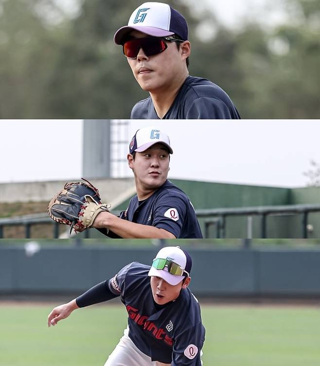 롯데 자이언츠 고승민(상) 나승엽(중) 김세민(하)